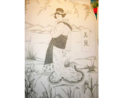 7044 Geisha woman